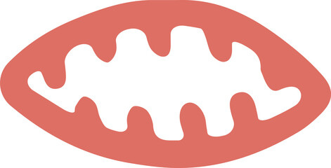 Abstract organic human lips liquid shape