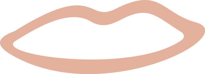 Abstract organic human lips liquid shape