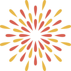 Abstract colorful burst pattern fireworks
