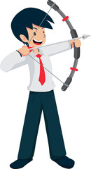 Salary Man Business Isolated Person People Cartoon Character Flat illustration Png #3