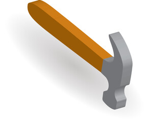 hammer illustration vector 3d