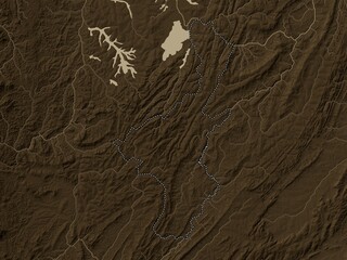 Muyinga, Burundi. Sepia. No legend