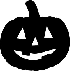 simplicity halloween pumpkin freehand drawing flat design