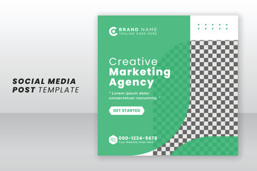 Innovative enterprise social media post square flyer template design