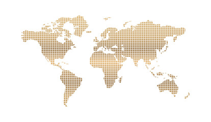 Fototapeta na wymiar world map on white background