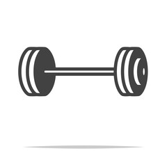 Barbell icon transparent vector isolated