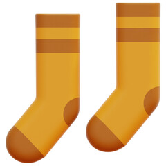 winter socks 3d render icon illustration