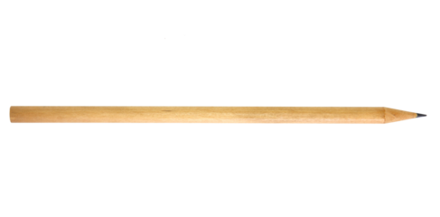 Wooden pencil on transparent background png file