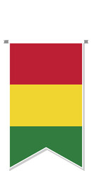 Bolivia flag in soccer pennant.