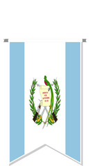 Guatemala flag in soccer pennant.