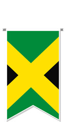 Jamaica flag in soccer pennant.