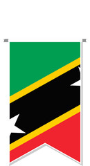 Saint Kitts and Nevis flag in soccer pennant.