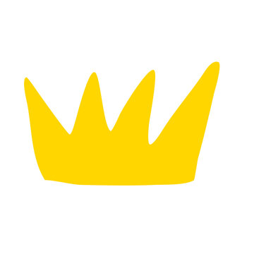 crown king icon hand drawn