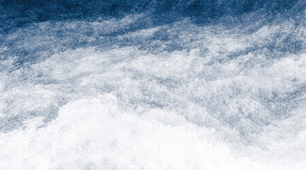 Abstract blue and white paint background with brush stroke and grunge texture vintage style in concept winter, ocean, sky.