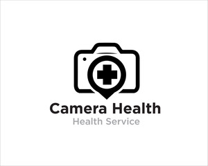 camera health logo designs for medical service and clinic app