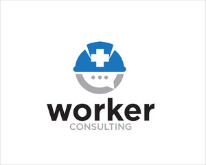 worker care logo designs simple for medical care logo