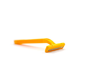 yellow manual shaver for beard and mustache