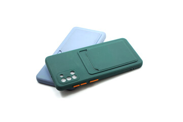 two light blue and dark green cases for phone covers for smartphones