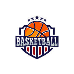 Basketball vector logo illustration template