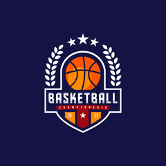 Basketball vector logo illustration template