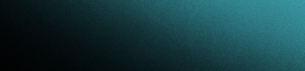 Black green blue texture background. Gradient. Dark and light petrol color. Elegant matte background with space for design. Noise, grain. Web banner. Wide. Long. Panoramic. Website header.