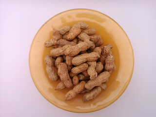 A few nuts on a plate