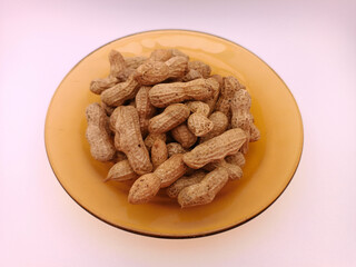 A few nuts on a plate