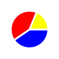 Pie chard icon vector