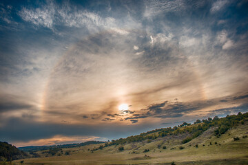 sunset in the mountains