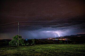 lightning in the night