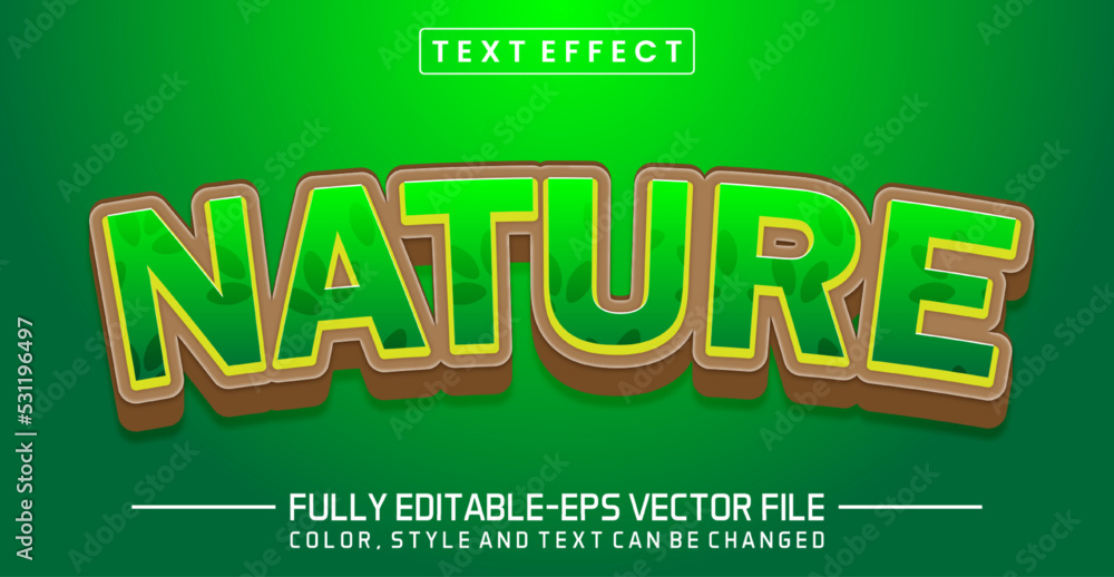 Poster nature text editable style effect