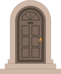 Fototapeta premium Stone door to the castle, sepulcher 
