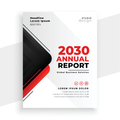 stylish annual report business flyer template design