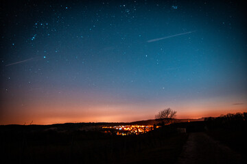 sunset in the mountains