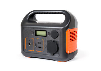 Isolated portable power station. Portable power supply battery to use for camping, fishing, hunting...