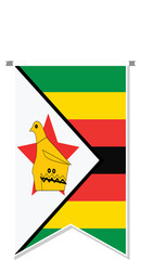 Zimbabwe flag in soccer pennant.