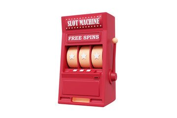 3d slot machine vinous color wins the jackpot. Big win concept banner casino. Casino vegas game. Gambling fortune chance. 3d rendering illustration.