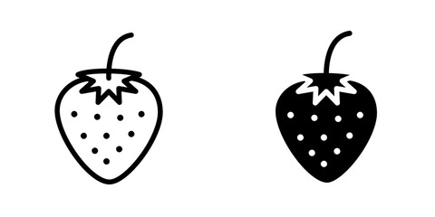 illustration of a strawberry icon template