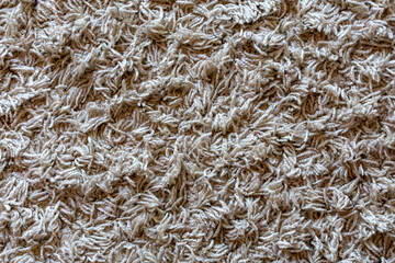Yarn carpet. Texture and structure. Top view