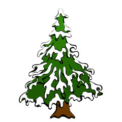 Tannenbaum mit Schnee