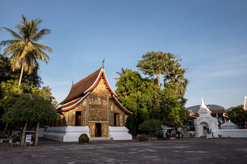 Luang Prabang, Laos - September 3rd, 2022 : Vat Xieng Thong, buddhist temple in Luang Prabang 