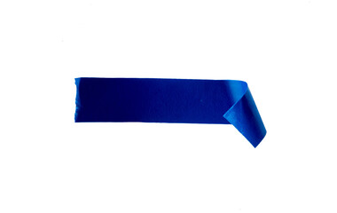 Obraz na płótnie Canvas blue duct tape with roll edge for lower third