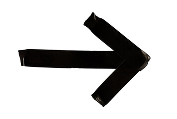 arrow duct tape on white isolated background