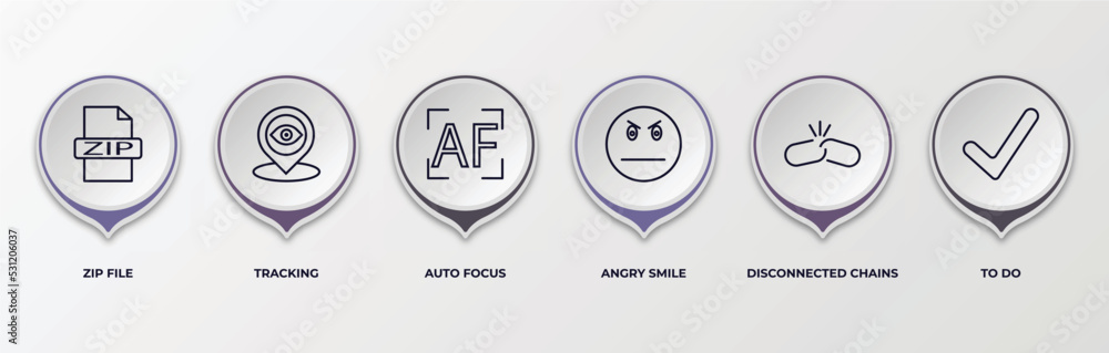 Poster infographic template with outline icons. infographic for user interface concept. included zip file, 