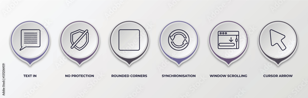 Poster infographic template with outline icons. infographic for user interface concept. included text in, n