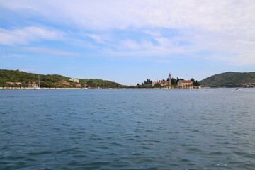 Naklejka premium The landscape of the island of Vis, rocky beaches, steep cliffs, lonely islands