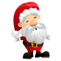 Santa claus cartoon character element  for merry Christmas isolated on background, illustration. 