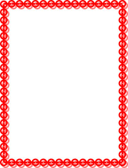 red and white frame