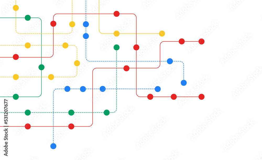 Poster circuit connect lines and dots. network technology and connection concept. decentralized network nod