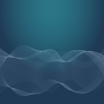Abstract sea background with waves and free space. Modern vector illustration. © Aliaksandr